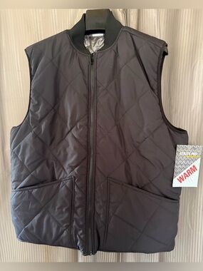 Utility Pro Heat Reflective Lined  Quilted Black  Vest -
